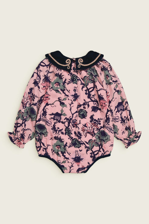 Bachaā / NIKITA Romper_ Pink Garden print (1y,2y)