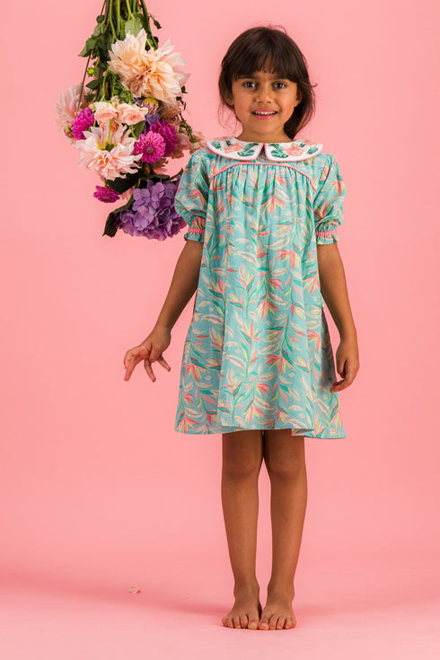 Bachaā / Naguine Dress _ Aquarelle print (2-3y,4-5y)