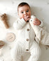 OAT / Powder Ribbed Knit Playsuit (1-2y,2-3y)