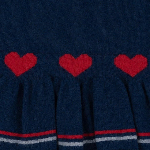 Konges Sloejd / MAXIME KNIT COLLAR BLOUSE_NAVY PEONY(18m,2y,3y,4y)