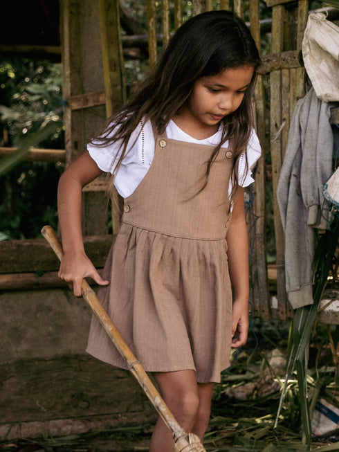 ILLOURA THE LABEL / Anouk Pinafore_Chocolate(2y,3y,4y)