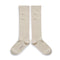 Collegien / Hortense Ribbed Knee-high Socks Velvet Bows - Doux Agneaux