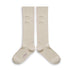 Collegien / Hortense Ribbed Knee-high Socks Velvet Bows - Doux Agneaux
