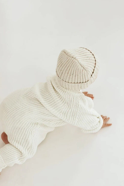 OAT / Powder Chunky Knit Playsuit (1-2y)