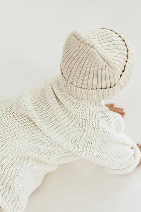 OAT / Powder Chunky Knit Playsuit