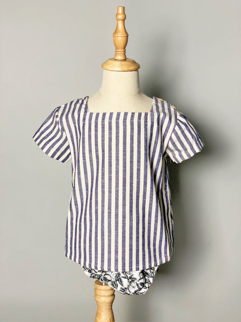 LOIR paris/ELA rayures bleues et blanches(4y,6y)