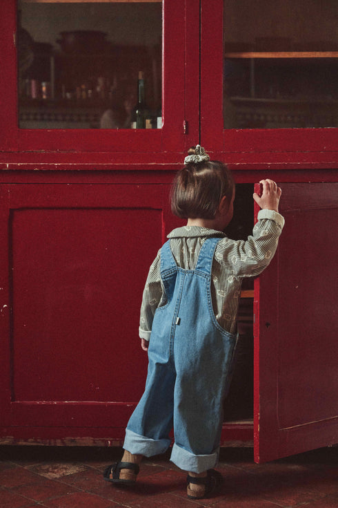 poudre organic /QUETSCHE DENIM OVERALLS_Denim-Blue(2y,3y,4y)