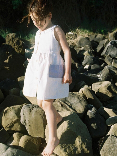 ILLOURA THE LABEL / Zimi Dress | Coconut Contrast(2y,3y,4y,5y)