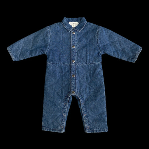 Grown / Quilted Hemp Denim Boiler Suit - Denim(2,3,4)