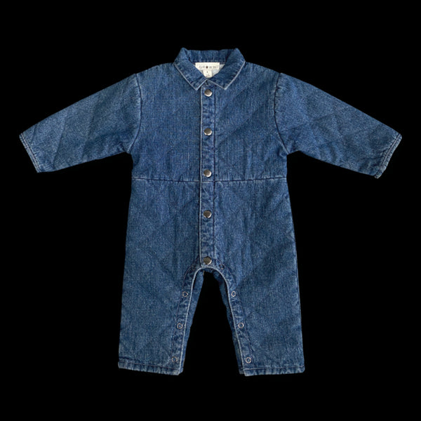Grown / Quilted Hemp Denim Boiler Suit - Denim(2,3,4)