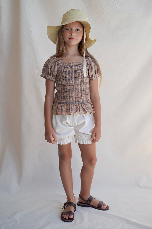 House of Paloma /Sirene Blouse _Tartan Picnic(2y,3y,4y,5y,6y)