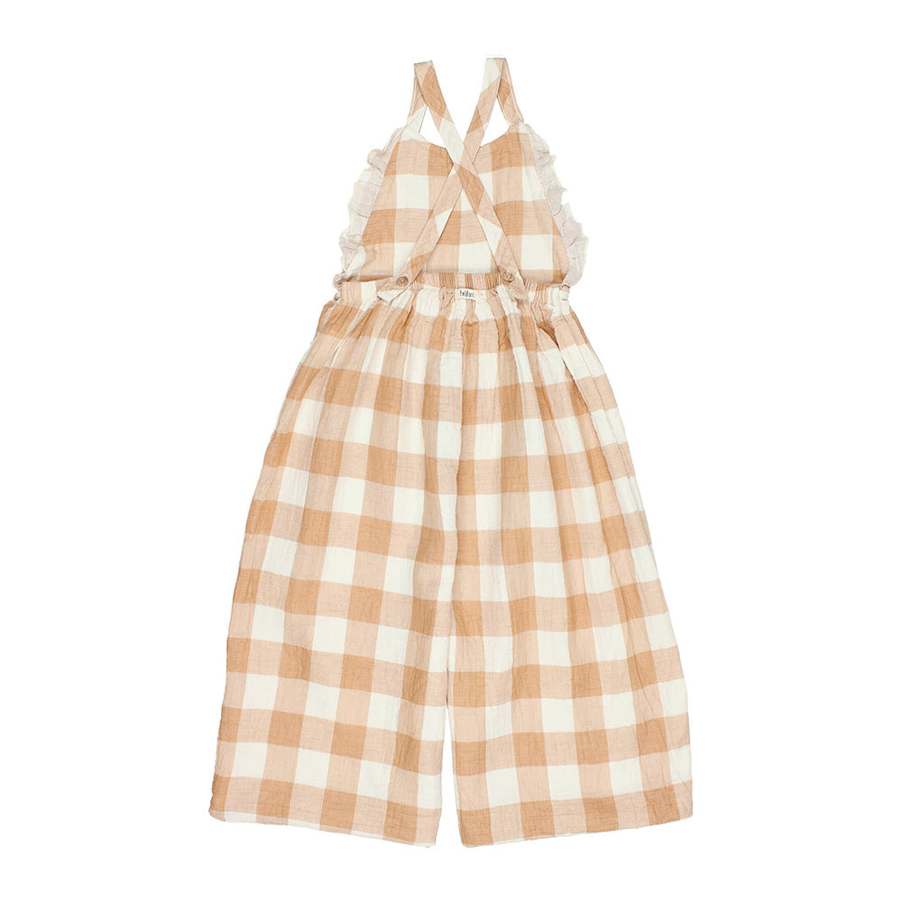 buho/ GINGHAM JUMPSUIT(3y,4y,6y)