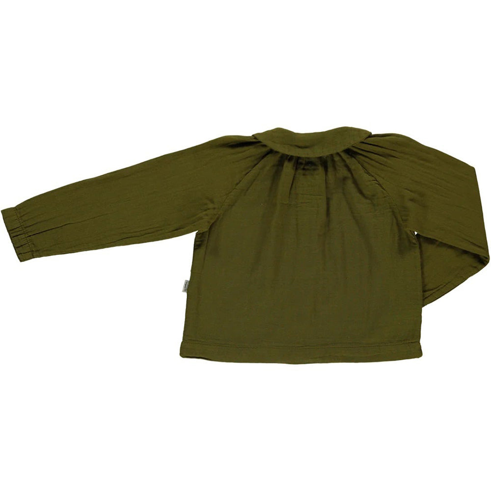 poudre organic / BLOUSE FLEUR_Fir Green(2y,3y,4y,6y)