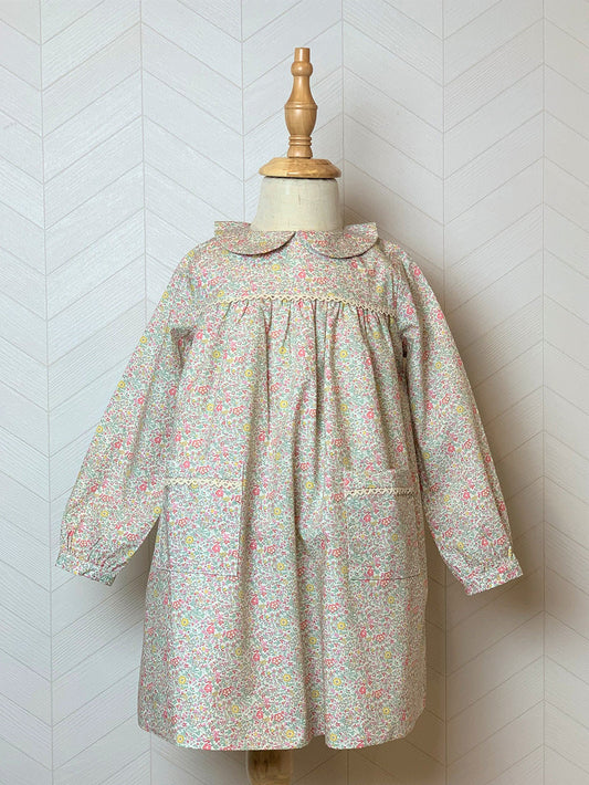 Pretty Wild Kids / Bella Dress Liberty Spring Flowers Lavender Button（3y,4y）