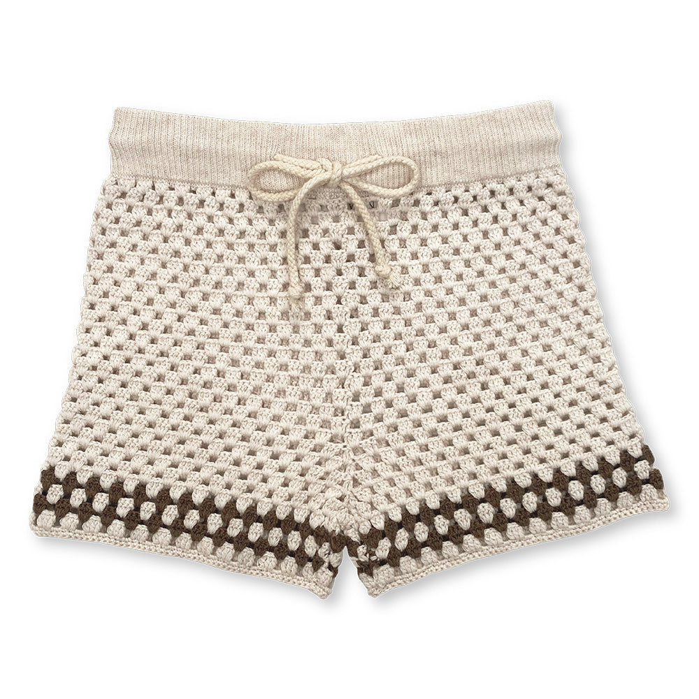 Grown / Hand Crochet Shorts - Coconut (1)