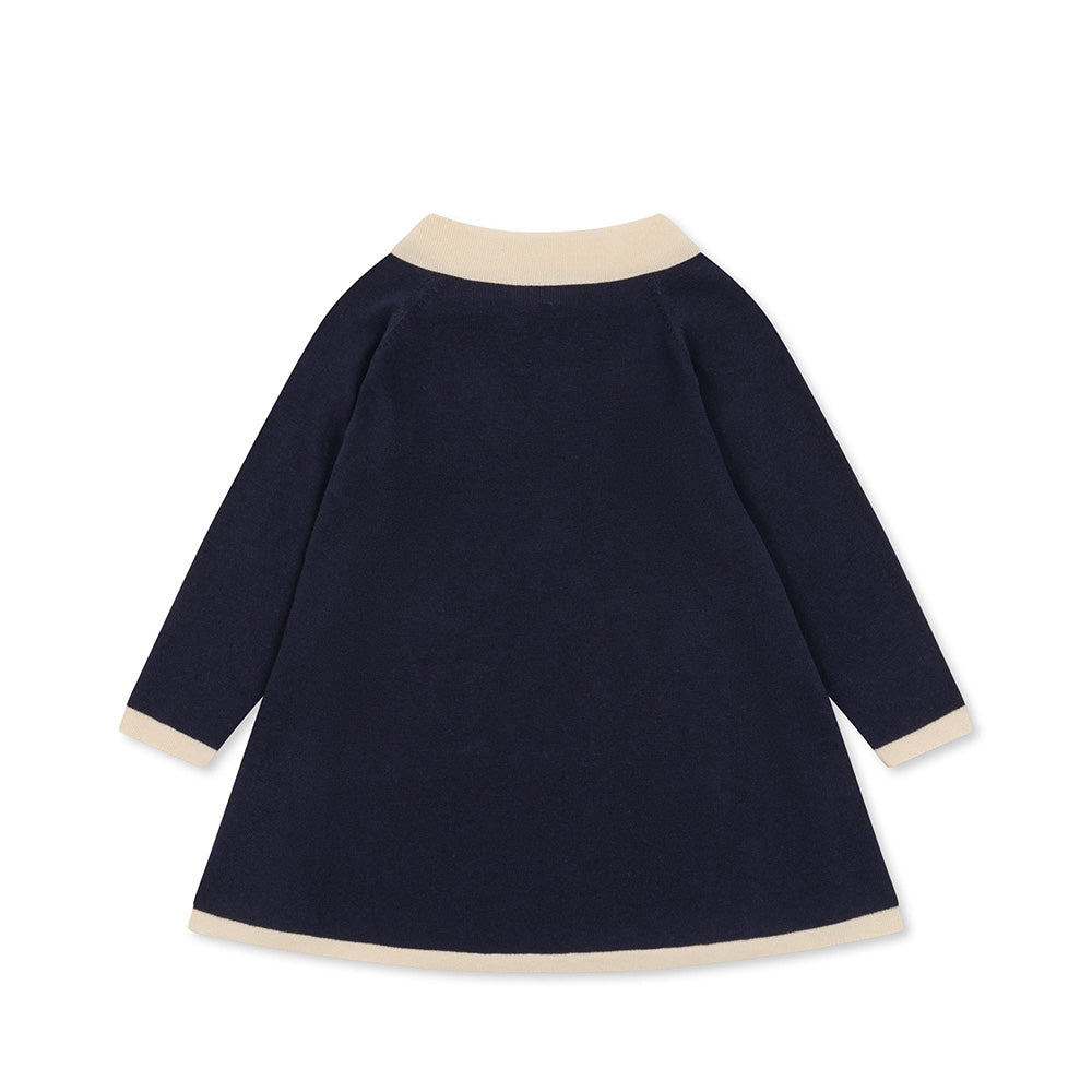 Konges Sloejd / VENTON KNIT DRESS GOTS_NAVY（18m,2y,3y,4y）