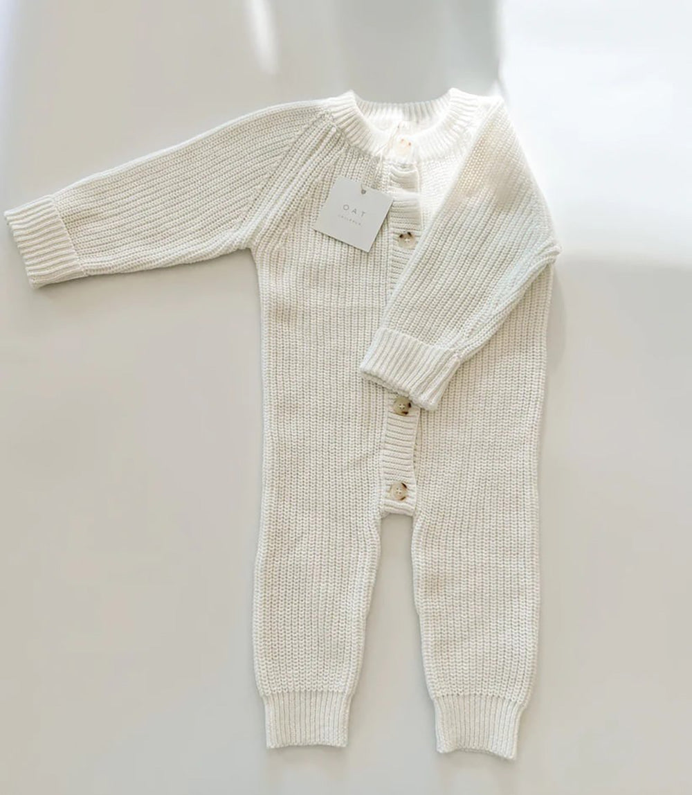 OAT / Powder Chunky Knit Playsuit