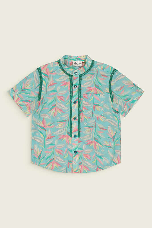 Bachaā / Camilou Shirt _ Aquarelle print (2y,4y)