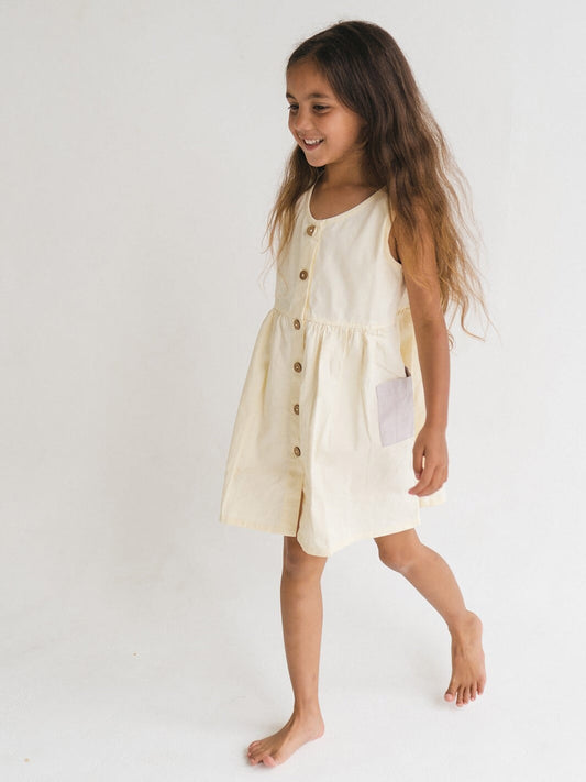 ILLOURA THE LABEL / Zimi Dress | Coconut Contrast(2y,3y,4y,5y)