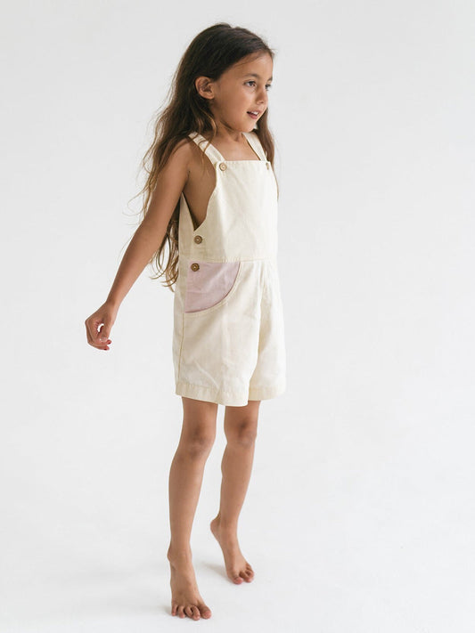 ILLOURA THE LABEL / Play Overalls | Coconut Contrast(3y,4y,5y)