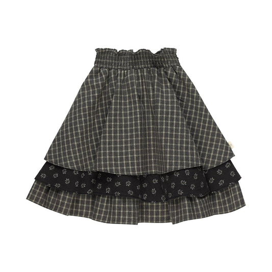 lilinoa / Skirt SUZIE _ green checks(2-3y,3-4y,5-6y)　　