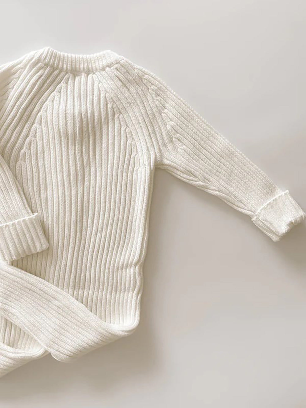 OAT / Powder Ribbed Knit Playsuit (1-2y,2-3y)