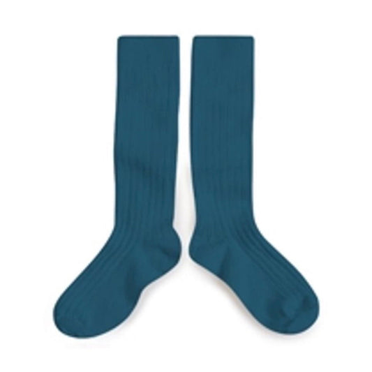 Collegien / La Haute Ribbed Knee-high Socks - Joli Paon