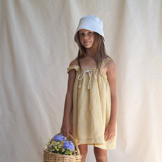 House of Paloma /Daphne Dress_Lemon Vichy(2y,3y,4y,5y,6y)