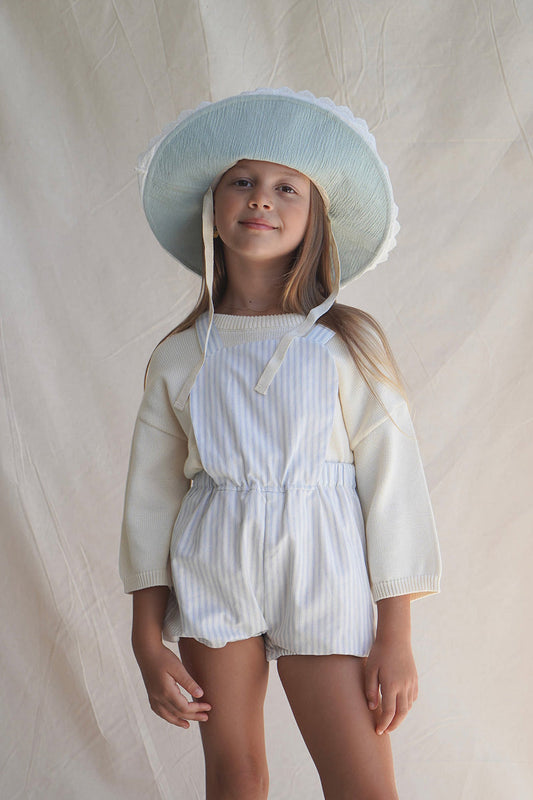 House of Paloma / Anais Playsuit _Azure Stripe (2y,3y,4y)