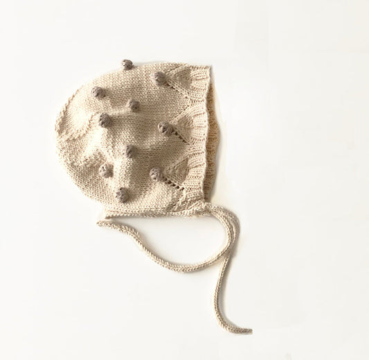 babytoly / BLOSSOM POPCORN BONNET_NATURAL×BEIGE