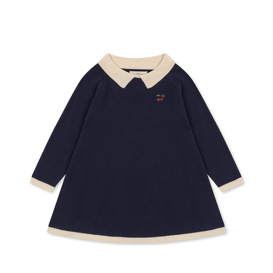 Konges Sloejd / VENTON KNIT DRESS GOTS_NAVY（2y,3y）