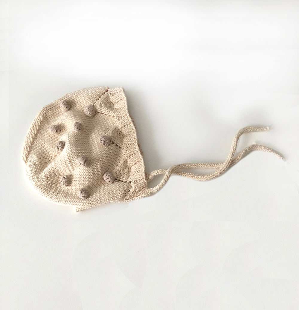 babytoly / BLOSSOM POPCORN BONNET_NATURAL×BEIGE