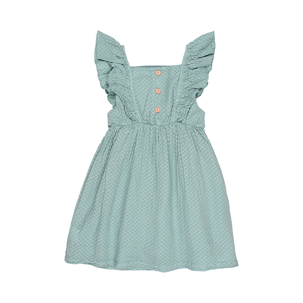 buho/ JACQUARD DRESS_SEA PINE(4y,6y)