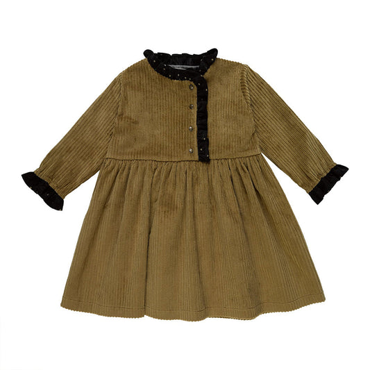 lilinoa / dress ROSIE_ camel velvet(2-3y,3-4y)