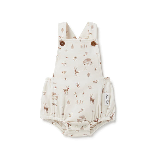 ASTER & OAK / Happy Holidays Playsuit_Natural(１ｙ)