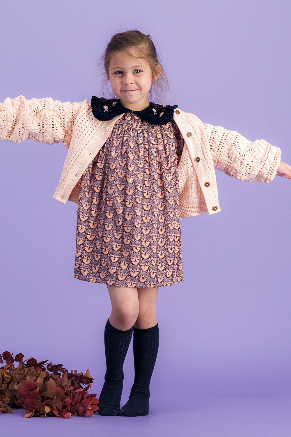 Bachaā /Jupiter Cardigan_Light Rose (2-3y,4-5y,6-7y)