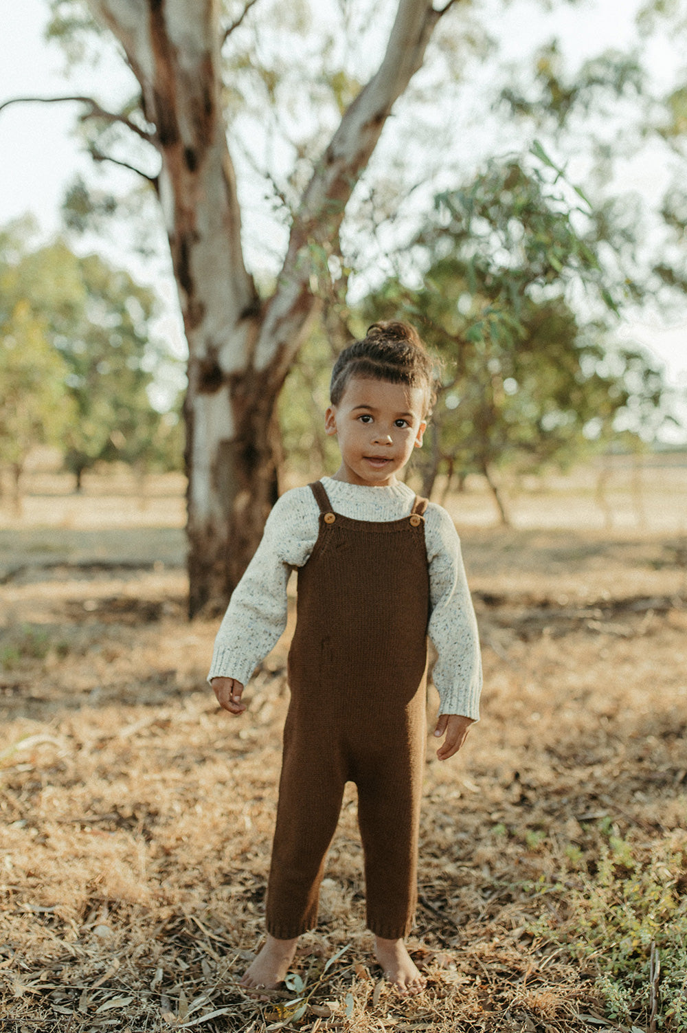 Grown / Organic Knit Overalls - Espresso(6-12m,1,2)