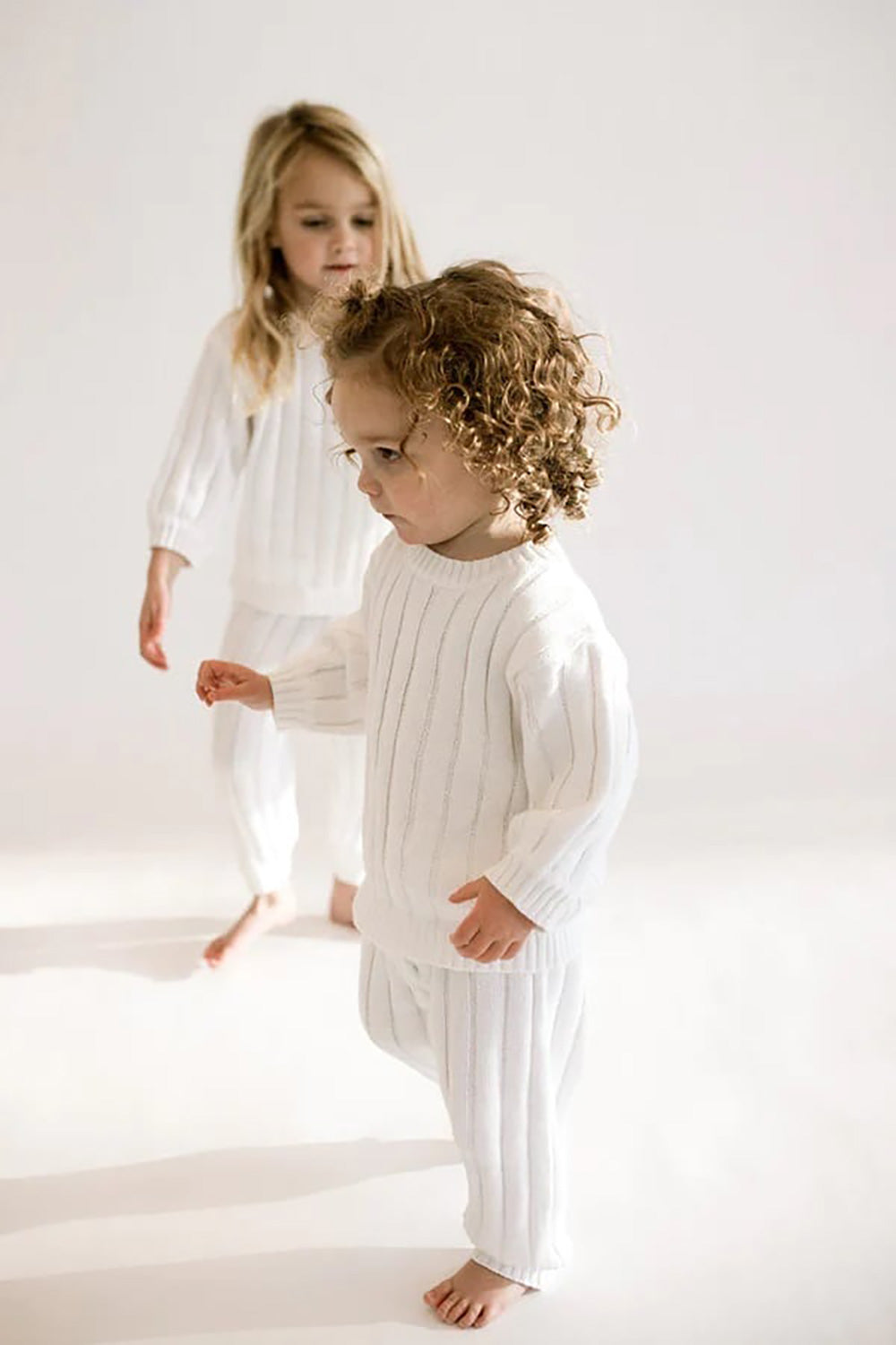 OAT / Children’s Wide Ribbed Knit Sweater ‘Dove’ (2-3y,3-4y)