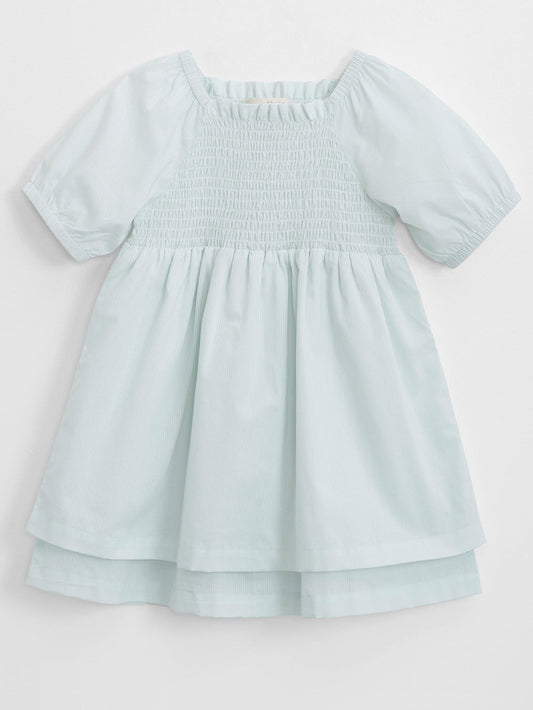 serendipity ORGANICS / Smock Dress Mysty Blue（3y,4y,5y)