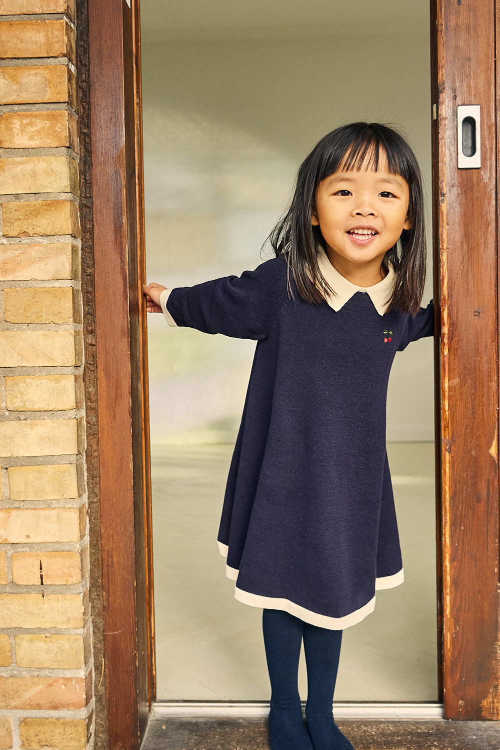 Konges Sloejd / VENTON KNIT DRESS GOTS_NAVY（18m,2y,3y,4y）