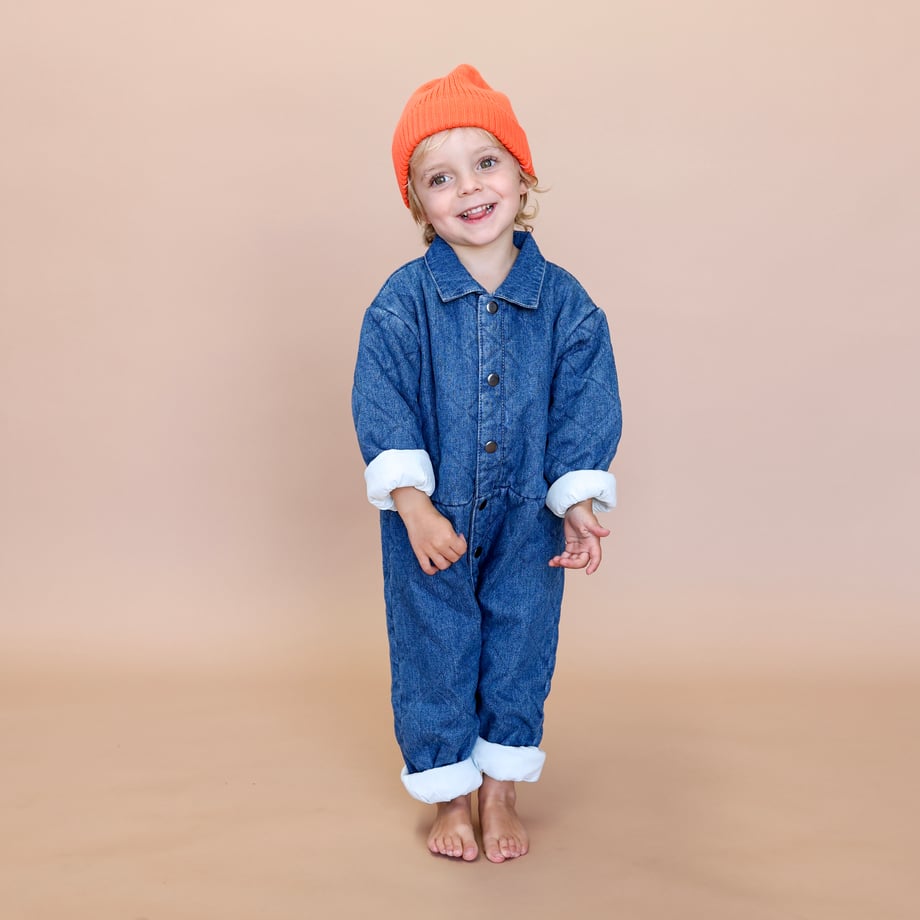 Grown / Quilted Hemp Denim Boiler Suit - Denim（2,3,4）