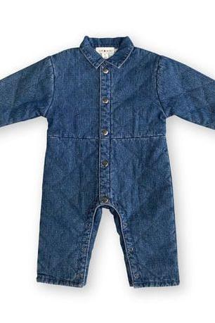 Grown / Quilted Hemp Denim Boiler Suit - Denim（2,3,4）