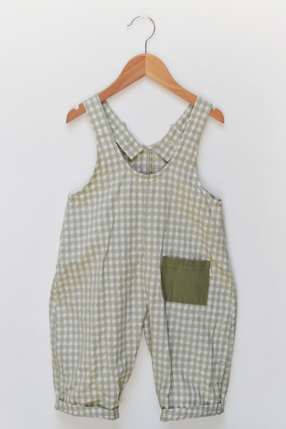 lilinoa / Jumpsuit IZAE_ green checks(18-24m,2-3y,3-4y,5-6y)