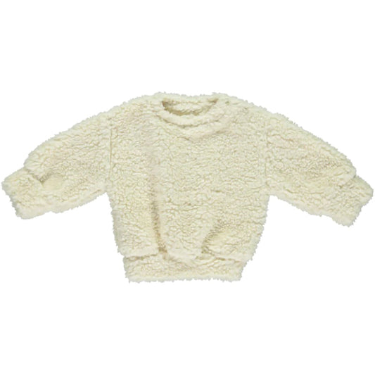 poudre organic/CASSANDRE FAUX FUR SWEATSHIRT Almond Milk(18m,3y)