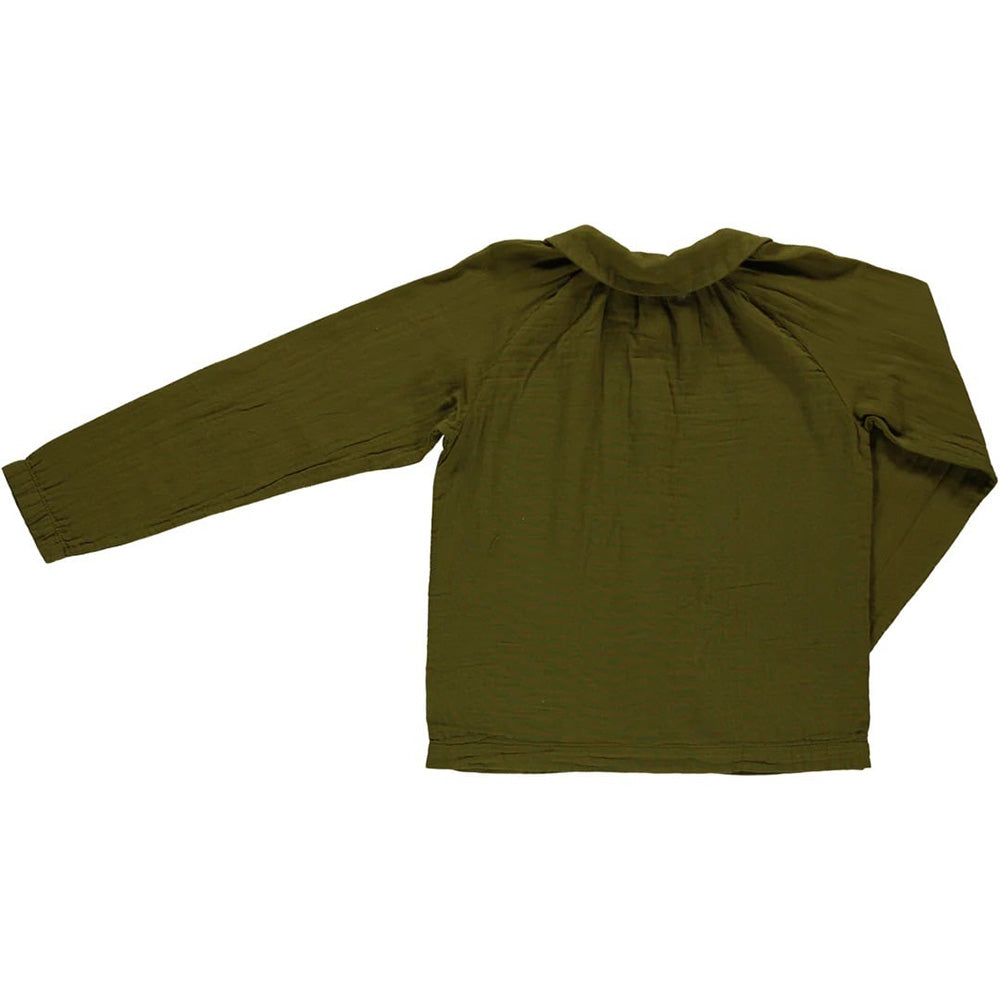 poudre organic / BLOUSE FLEUR_Fir Green(2y,3y,4y,6y)