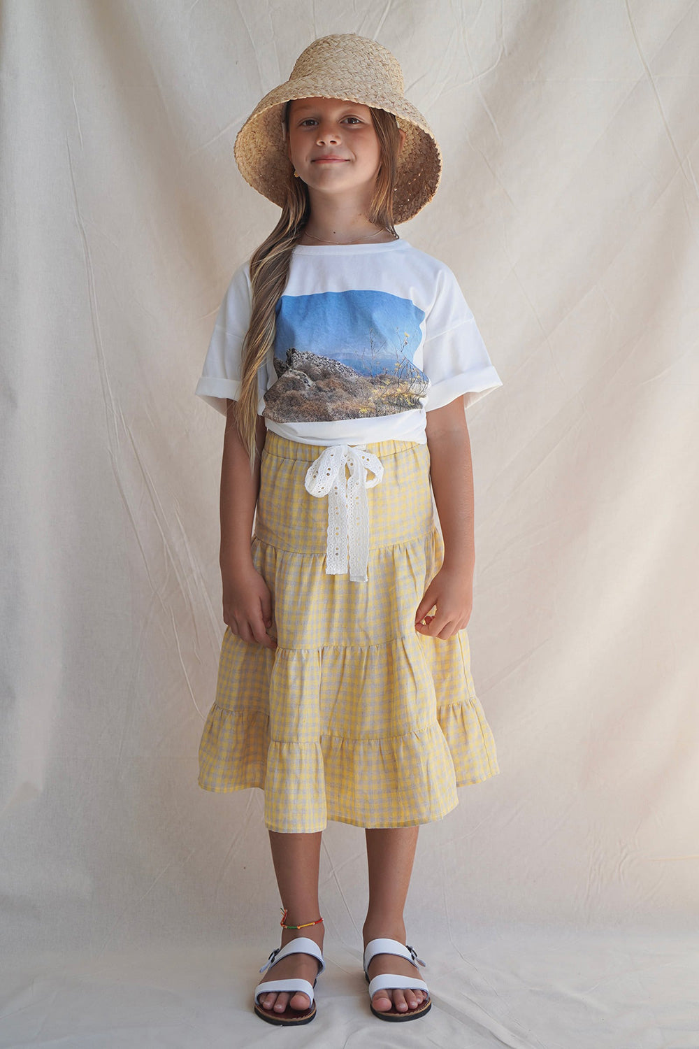 House of Paloma / Sophia Skirt_Lemon Vichy (2y,3y,4y,5y,6y)