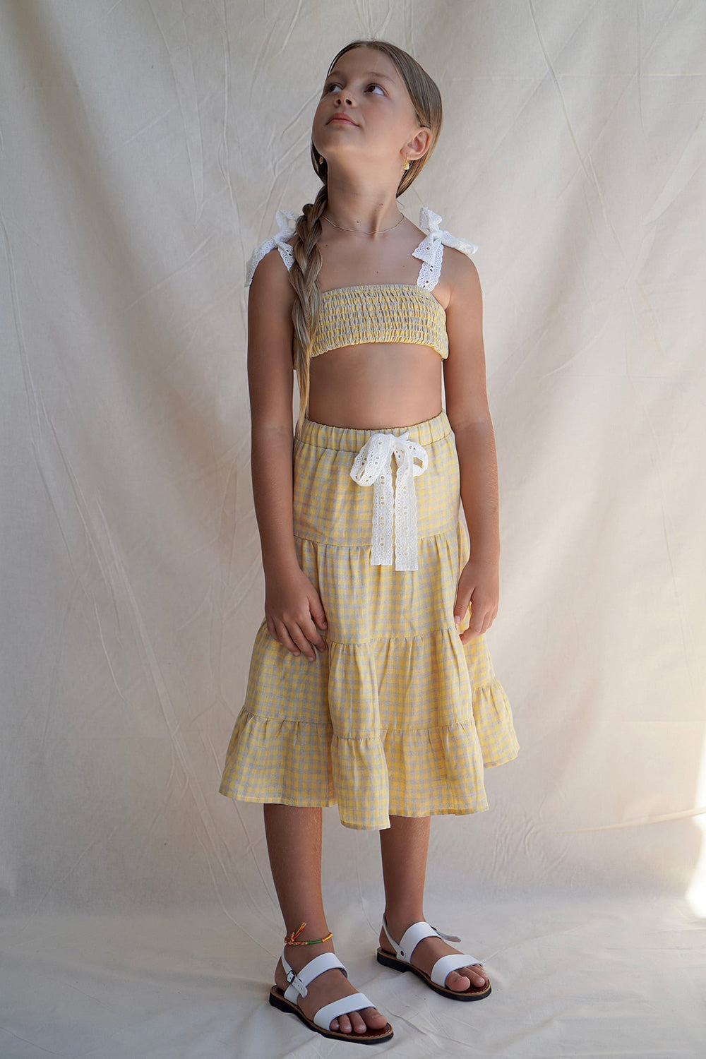 House of Paloma / Sophia Skirt_Lemon Vichy (2y,3y,4y,5y,6y)