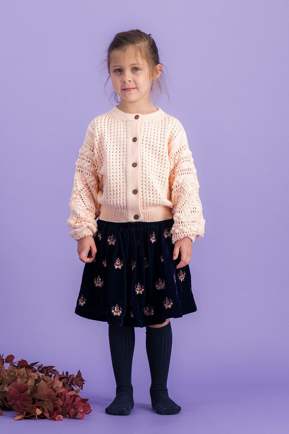 Bachaā /Jupiter Cardigan_Light Rose (2-3y,4-5y,6-7y)