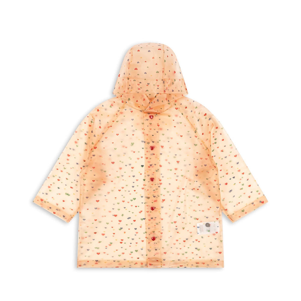 Konges Sloejd / brume raincoat - multi heart（2y,3y,4y）