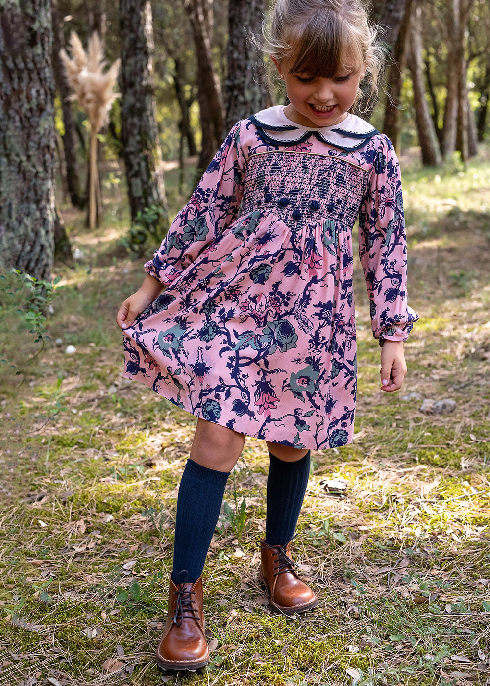 Bachaā / Misha RobeDress_Pink Garden print (2-3y,4-5y)